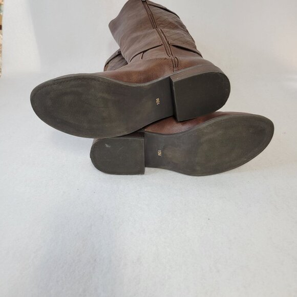 G By Guess Womens Knee High Boots Brown Size 10 Faux Leather - Picture 14 of 14